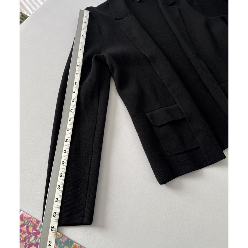 Banana Republic Milano Stitch Knit Womens S Black Sweater Cardigan Blazer Office - Picture 8 of 9